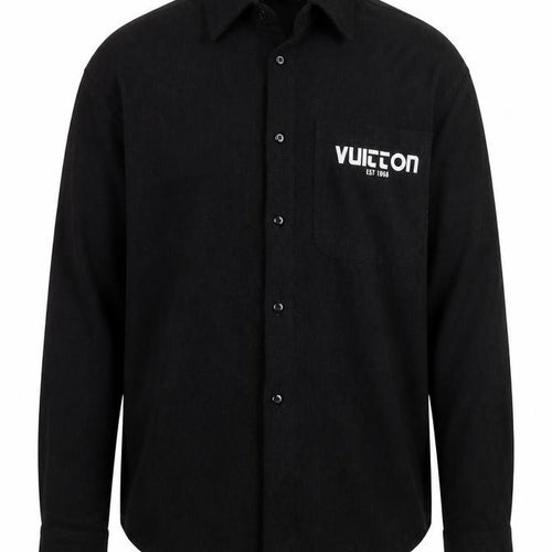 Owen Men’s Black Corduroy Long Sleeve Button-Up Shirt L