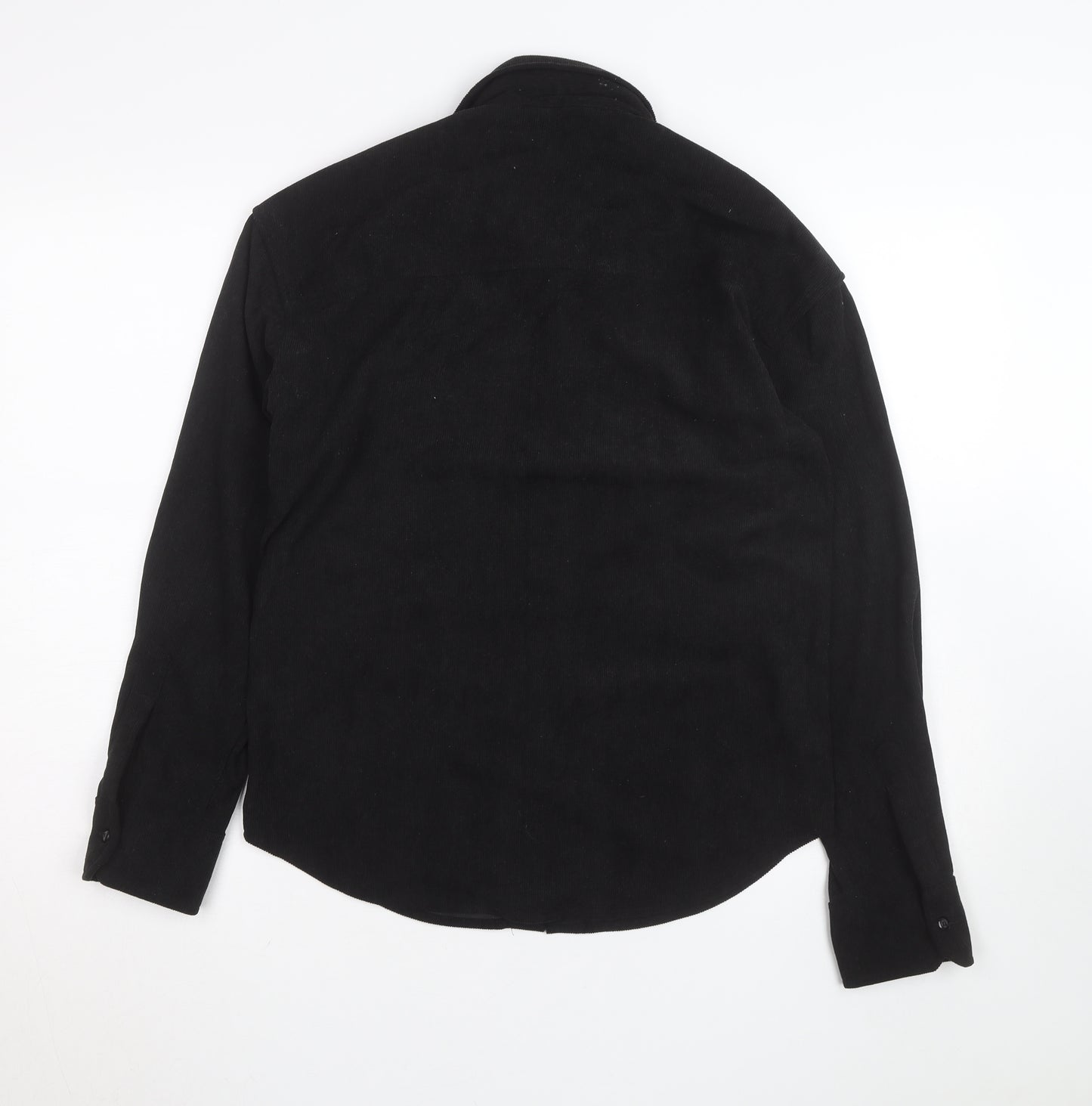 Owen Men’s Black Corduroy Long Sleeve Button-Up Shirt L