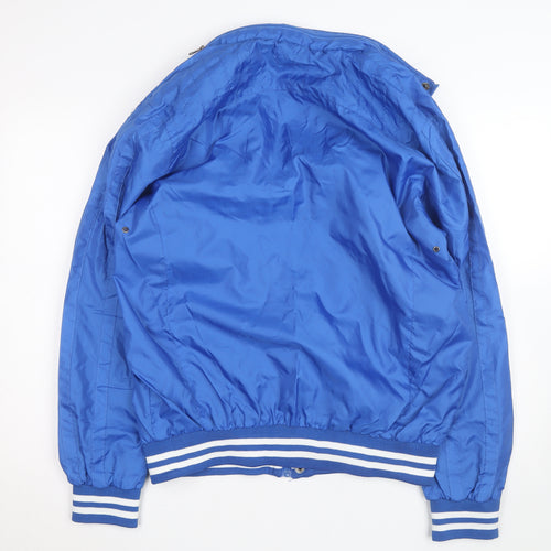 Cargo Quay Men's Blue Bomber Jacket L Lightweight Polyester Casual