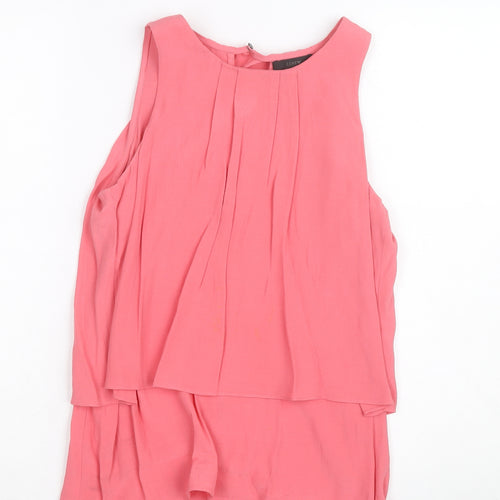 J.Crew Women’s Pink Sleeveless Pleated Tunic Blouse Size 2