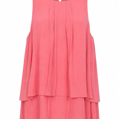 J.Crew Women’s Pink Sleeveless Pleated Tunic Blouse Size 2