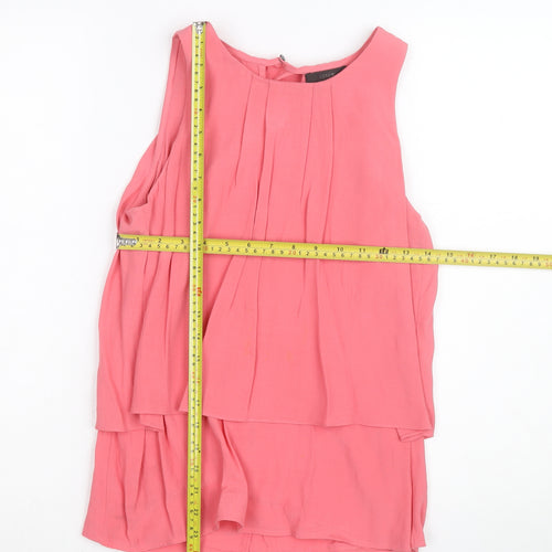 J.Crew Women’s Pink Sleeveless Pleated Tunic Blouse Size 2