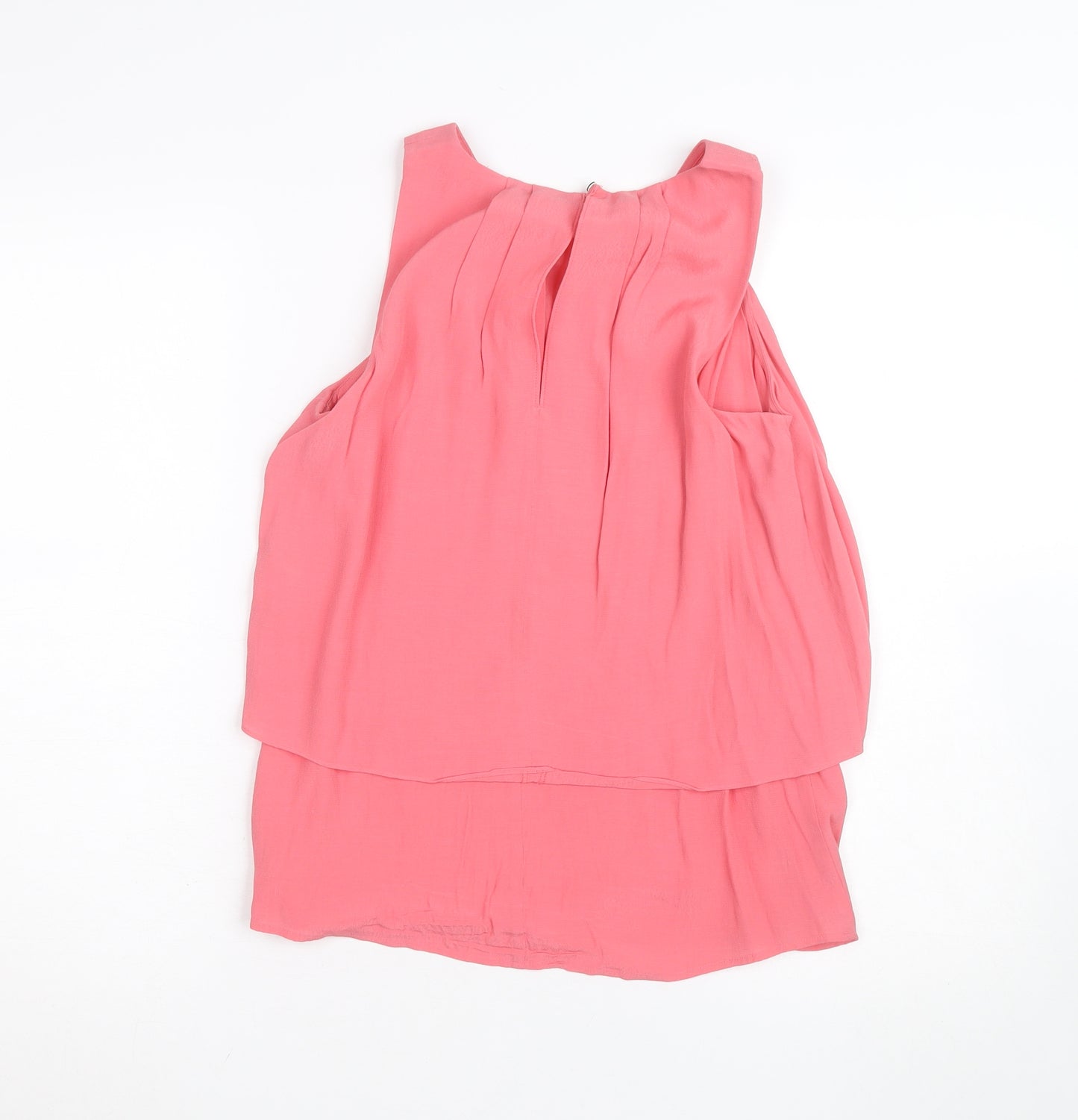 J.Crew Women’s Pink Sleeveless Pleated Tunic Blouse Size 2
