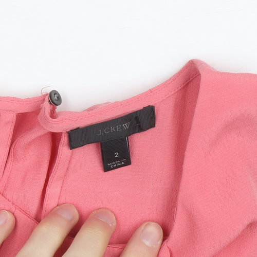 J.Crew Women’s Pink Sleeveless Pleated Tunic Blouse Size 2