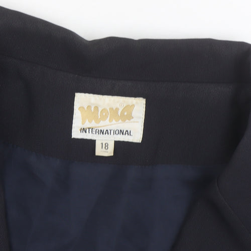 Mona International Women's Black Size 18 Blazer Jacket
