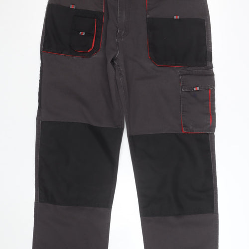 Builders Choice Men's Grey Cargo Work Trousers Size 38