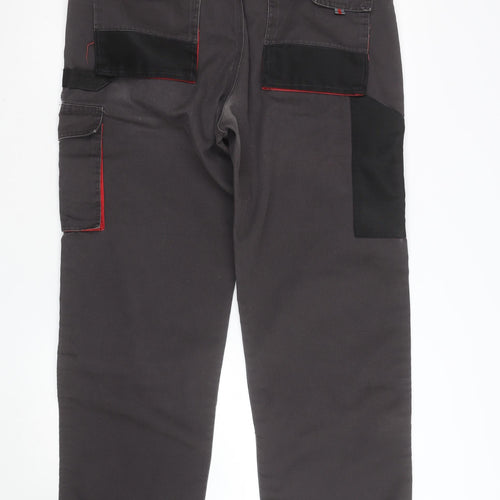 Builders Choice Men's Grey Cargo Work Trousers Size 38