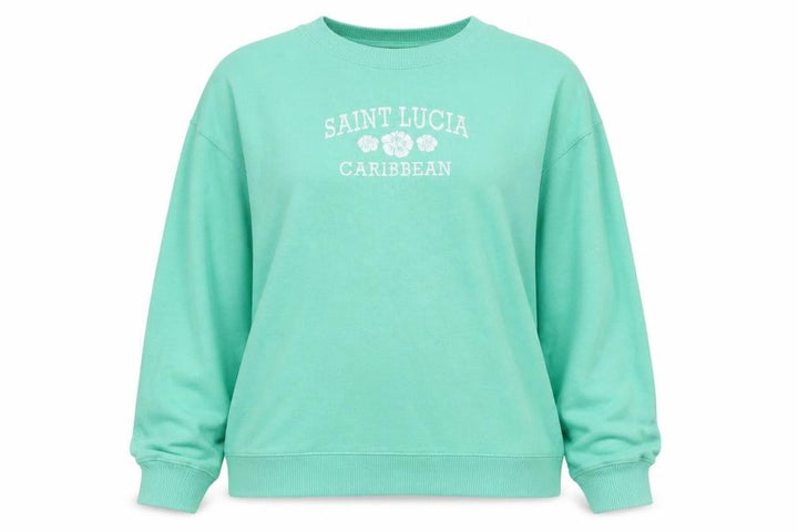 Hollister Women’s Green Saint Lucia Caribbean Pullover Sweatshirt M