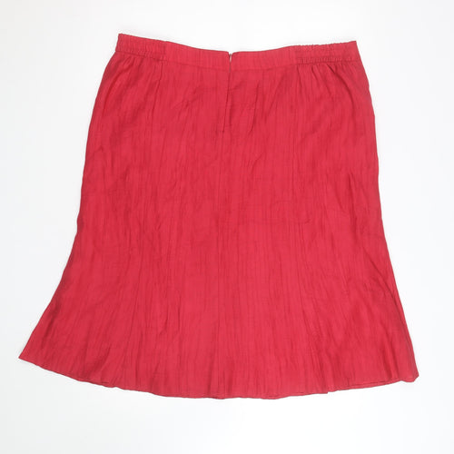 Cavia Women's Red A-Line Knee Length Skirt Size 12