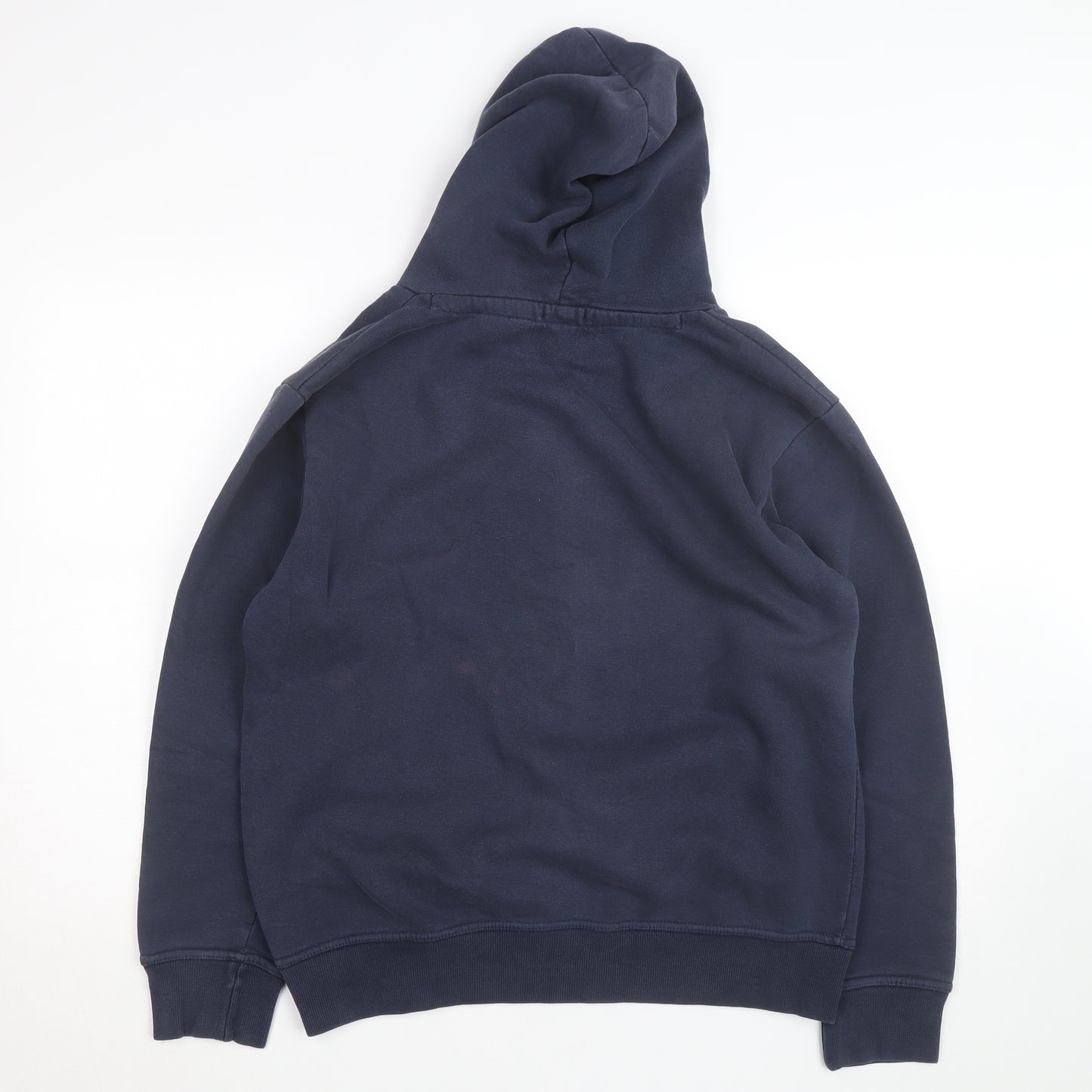 Cargo Quay Men’s Blue Pullover Hoodie L Graphic Fleece Lined