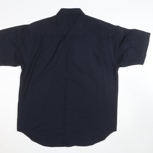 Contemporary Tailoring Men's Blue L Short Sleeve Button-Up Shirt