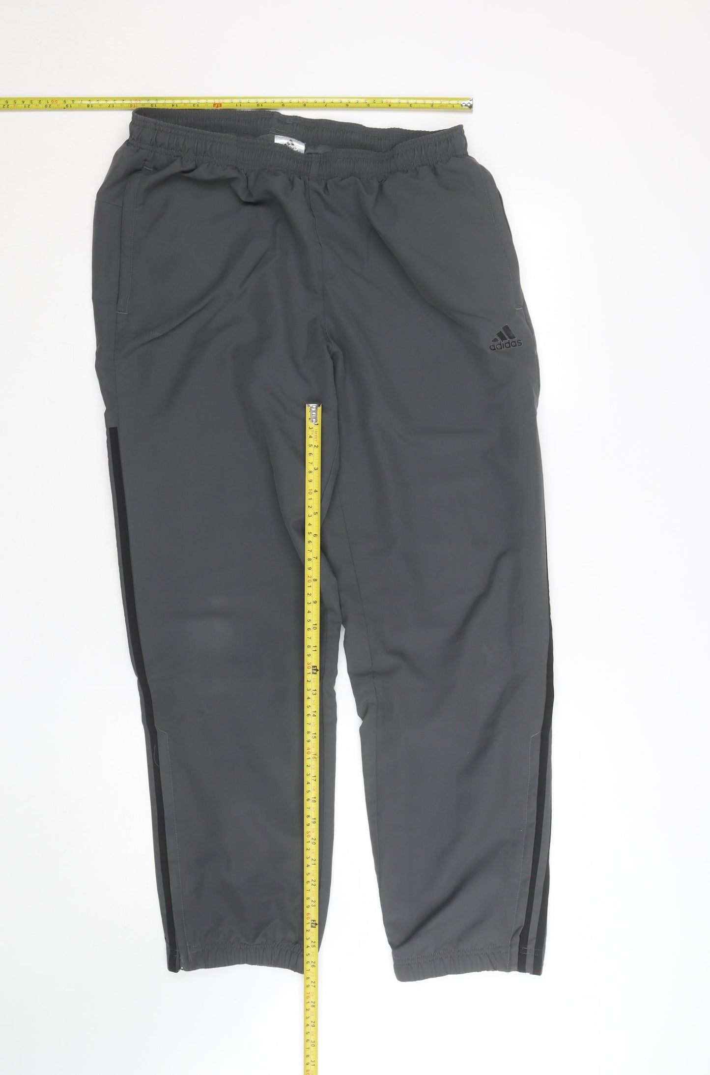 Adidas Men's Grey L Track Pants Lightweight Sports Trousers