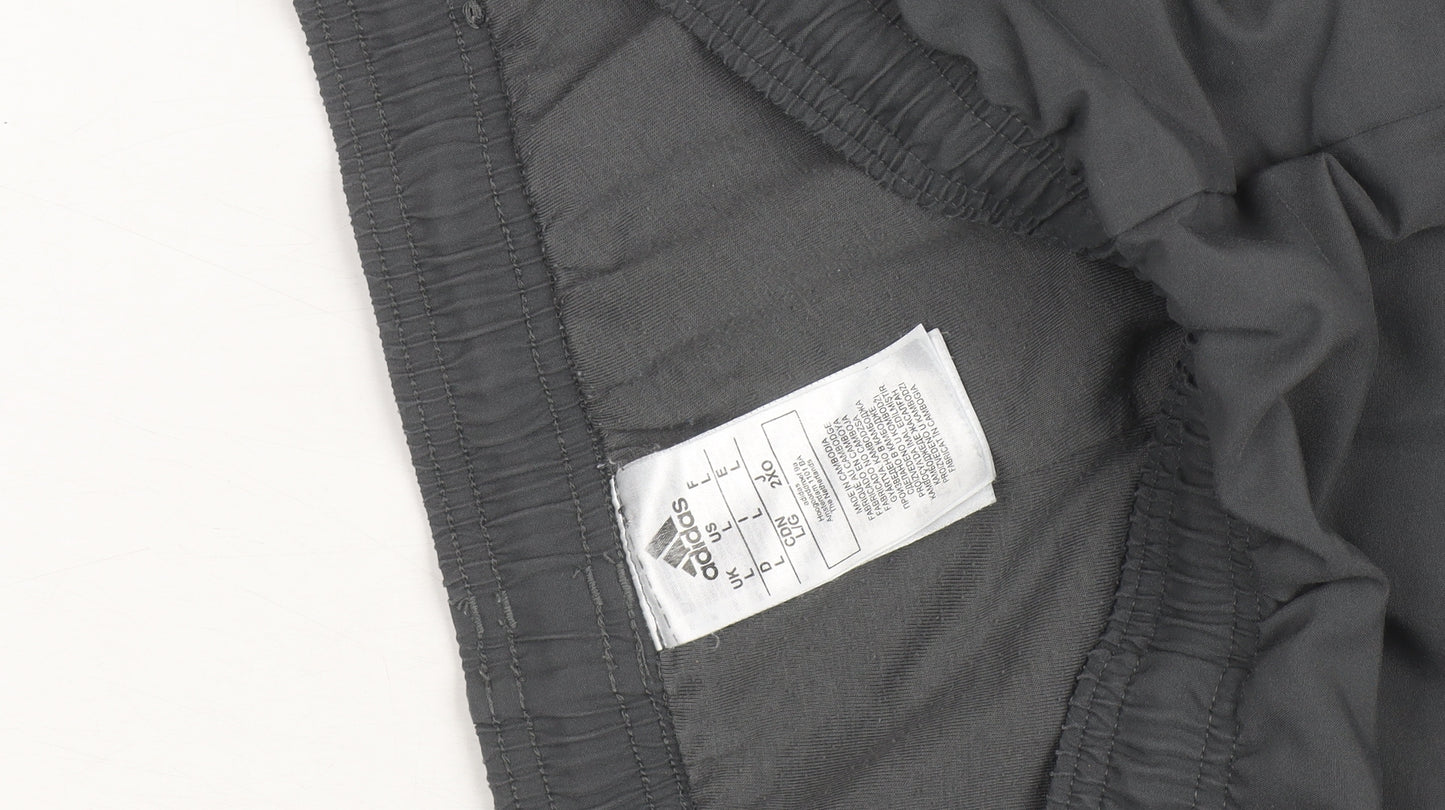 Adidas Men's Grey L Track Pants Lightweight Sports Trousers