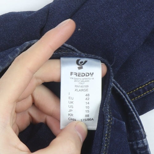 Freddy Women's Blue Skinny Jeans Size 14 High Rise Stretch Denim