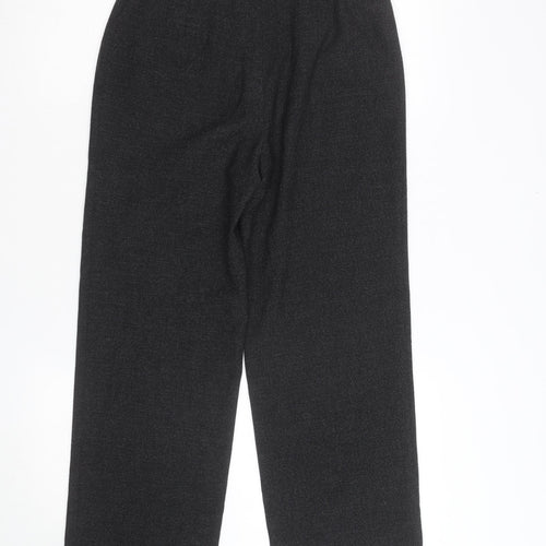 Basler Women's Black Wool Blend Formal Pleated Trousers Size 8