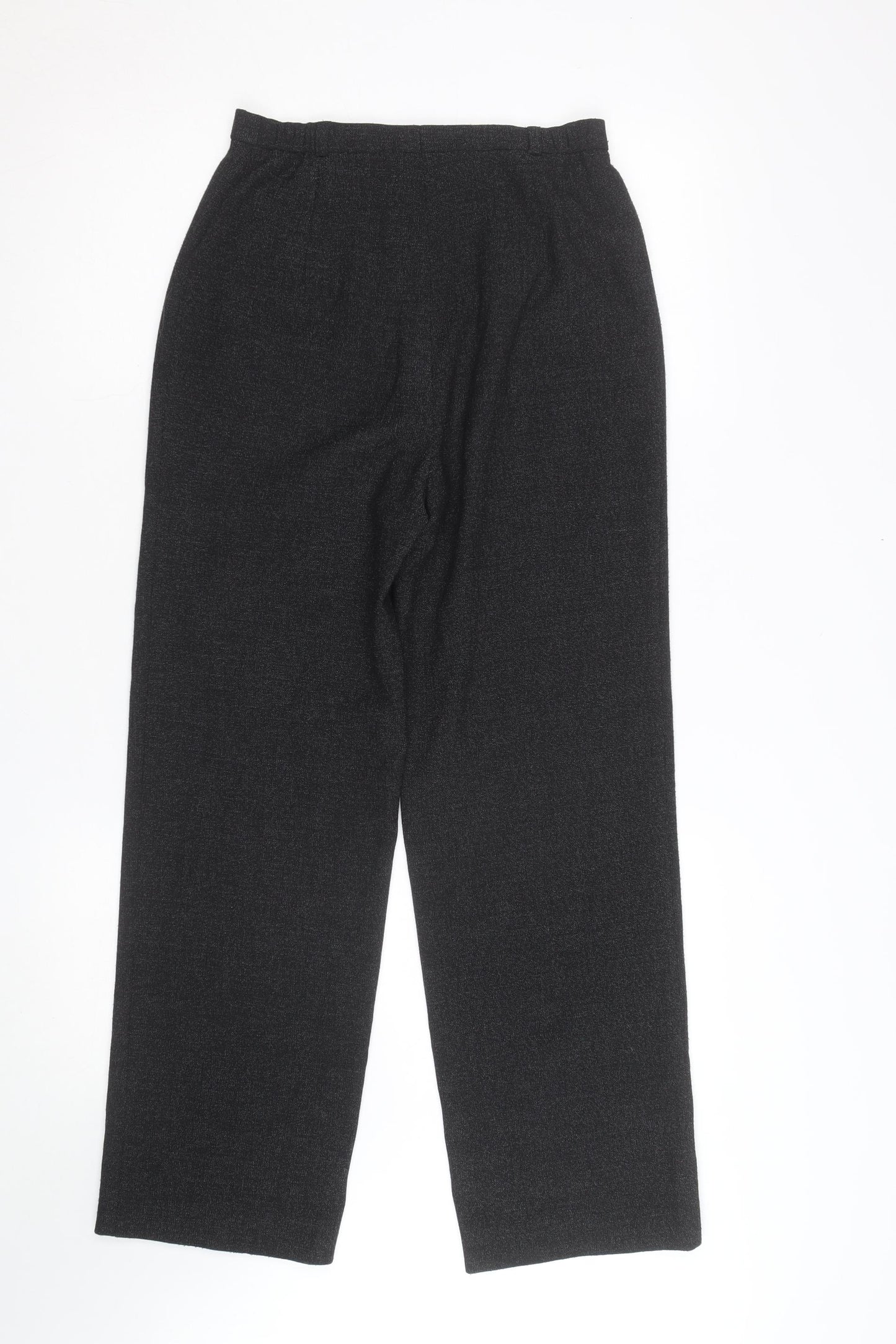 Basler Women's Black Wool Blend Formal Pleated Trousers Size 8