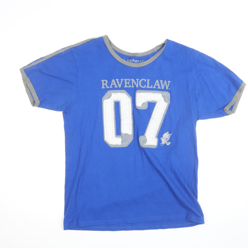 Harry Potter Women’s Blue Ravenclaw Ringer T-Shirt Size L