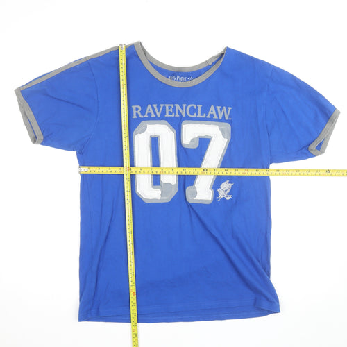 Harry Potter Women’s Blue Ravenclaw Ringer T-Shirt Size L