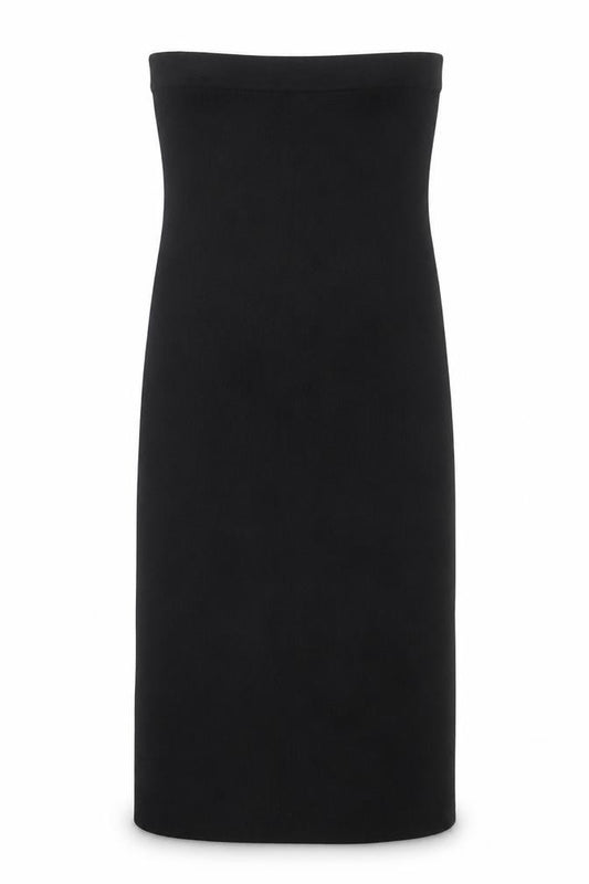 Front view of Jigsaw Women’s Black Wool Bodycon Knit Dress, size S