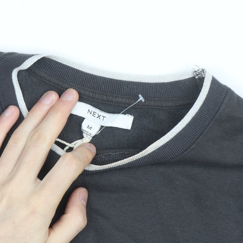 Next Women's Black Buenos Aires Sweatshirt M Cotton Blend