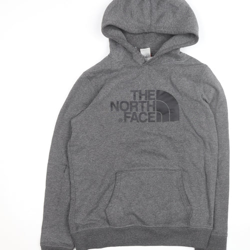 The North Face Boys Grey Pullover Hoodie XL Youth Cotton Blend