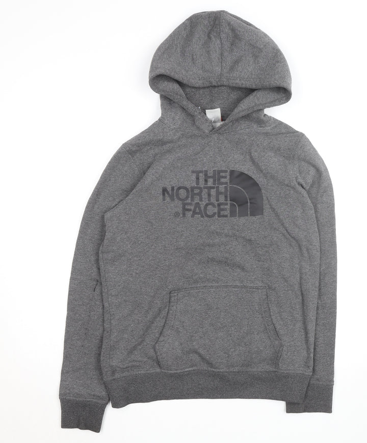 The North Face Boys Grey Pullover Hoodie XL Youth Cotton Blend