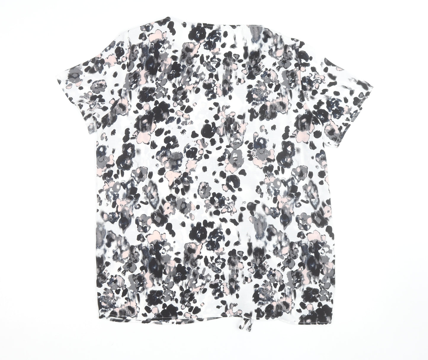 Jacqueline de Yong Women's Multicoloured Floral Short Sleeve Blouse M