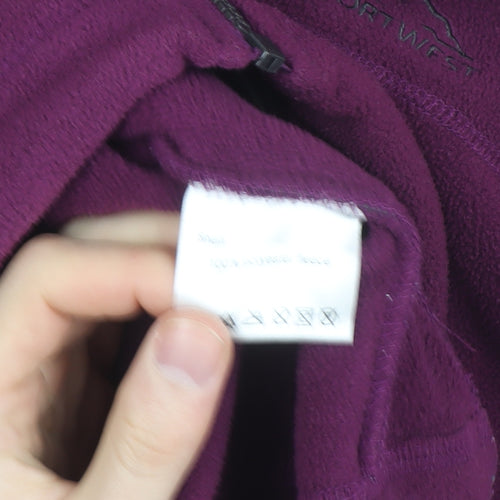 Portwest Womens Purple Fleece Jacket Size 14 Full Zip Lightweight Outdoor