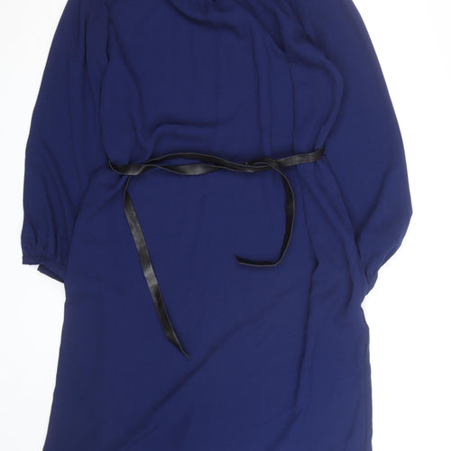 Piombo Women’s Blue Knee Length Shift Dress Size 12
