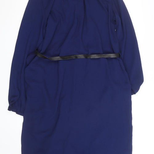Piombo Women’s Blue Knee Length Shift Dress Size 12