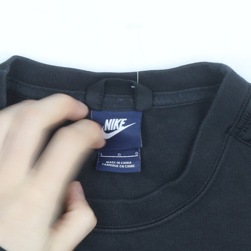Nike Men's Black Crew Neck Pullover Sweatshirt Size L