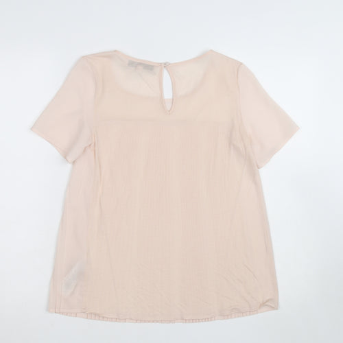 French Connection Women's Beige Pleated Chiffon Blouse XS