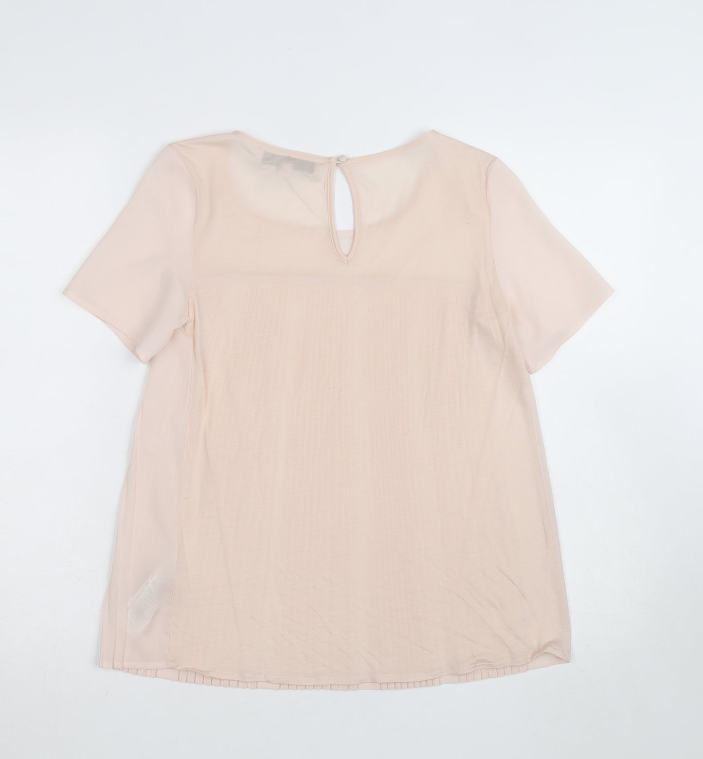 French Connection Women's Beige Pleated Chiffon Blouse XS