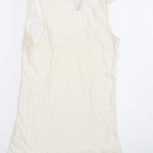 NAF NAF Women's Ivory Cotton Mesh Tank Top Size M