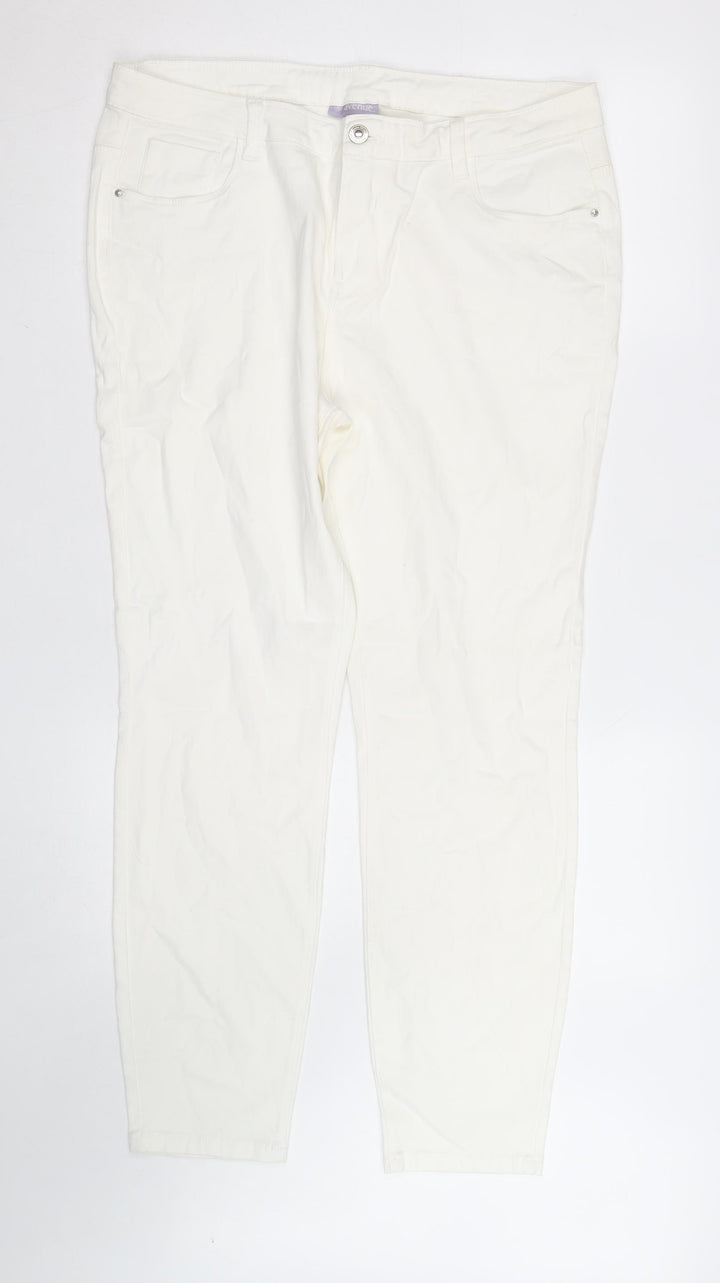 Avenue Women’s White Size 18 Straight Fit Stretch Jeans