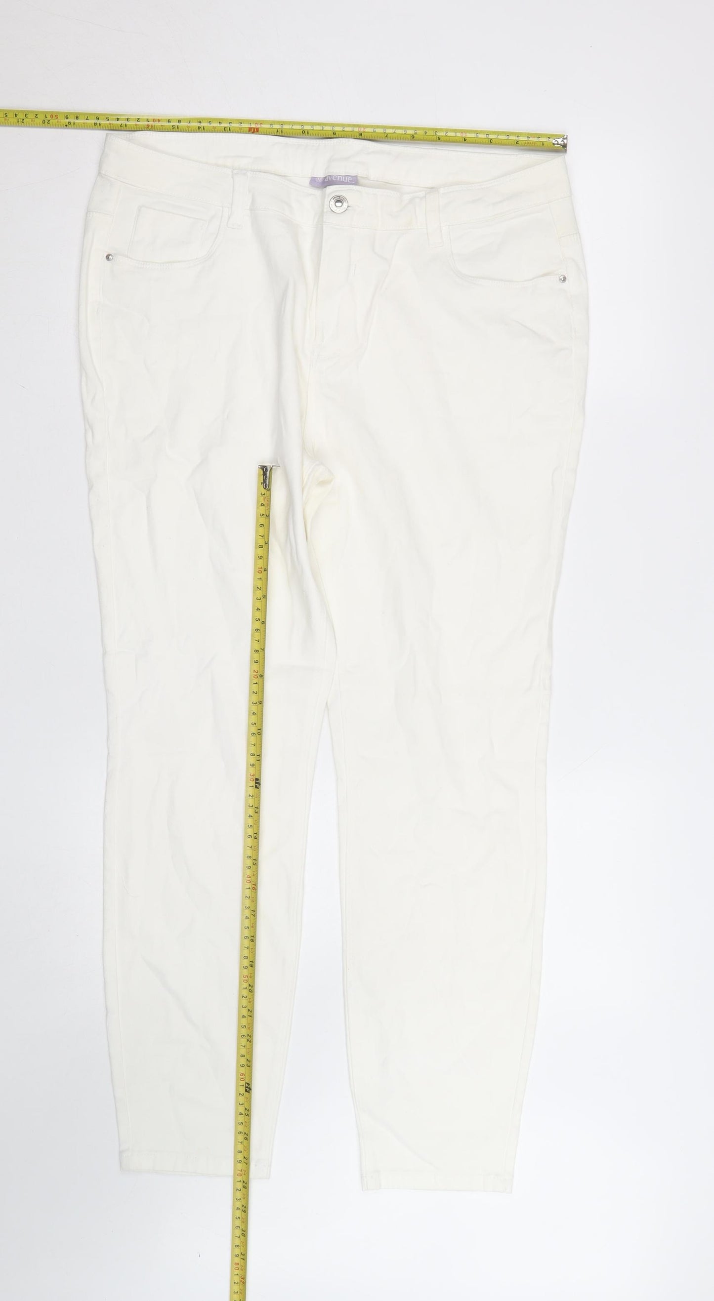 Avenue Women’s White Size 18 Straight Fit Stretch Jeans