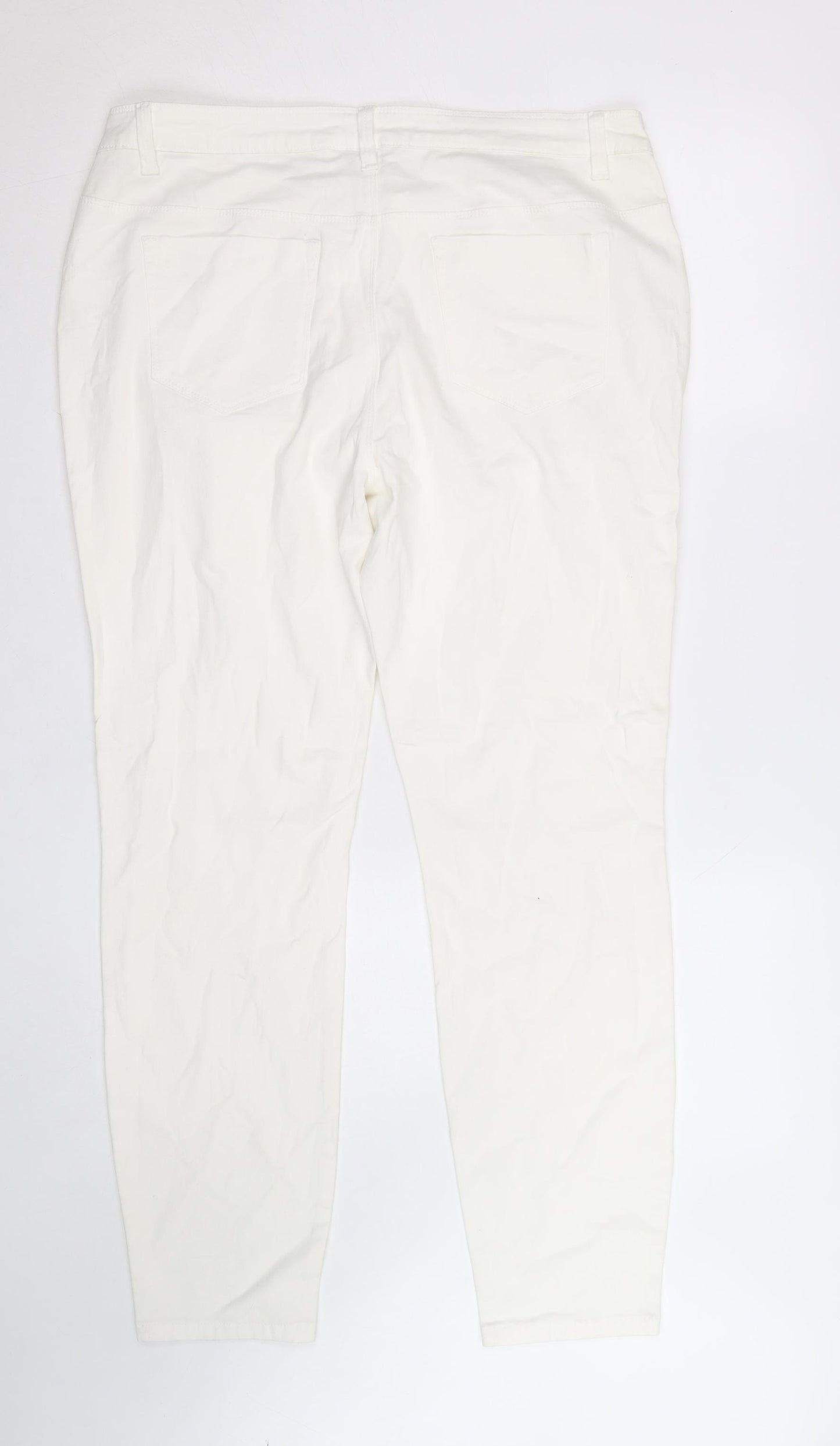 Avenue Women’s White Size 18 Straight Fit Stretch Jeans