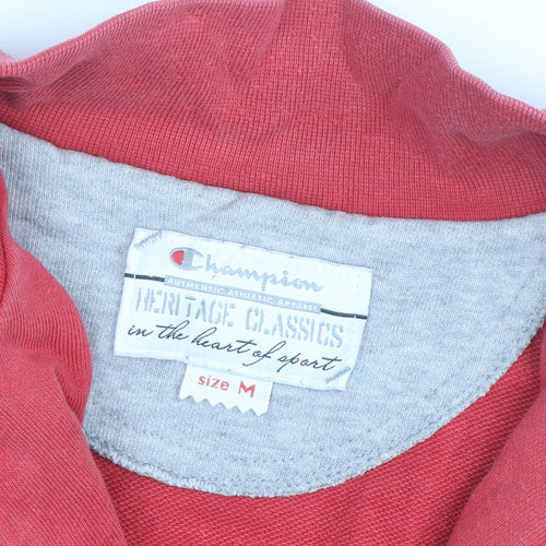 Champion Mens Red Medium Full Zip Track Jacket Heritage Classics