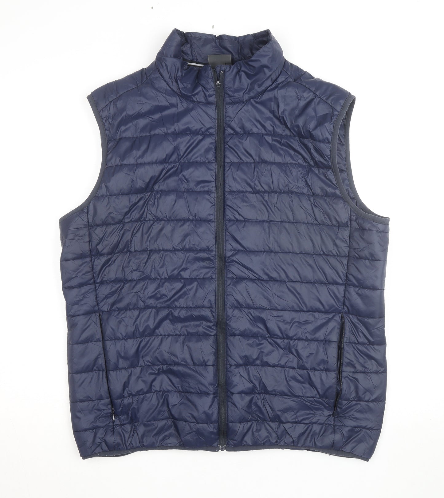Jack Wolfskin Men Blue XL Quilted Lightweight Bodywarmer Gilet