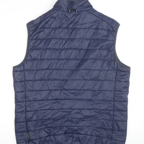 Jack Wolfskin Men Blue XL Quilted Lightweight Bodywarmer Gilet