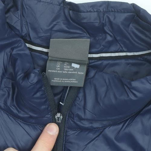 Jack Wolfskin Men Blue XL Quilted Lightweight Bodywarmer Gilet