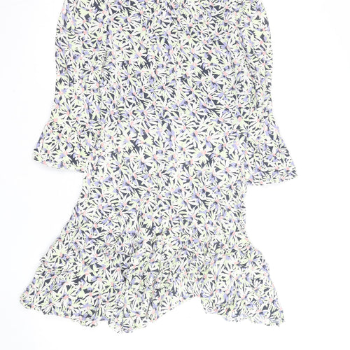 Mint Velvet Women's Multicoloured Floral Fit & Flare Dress Size 8