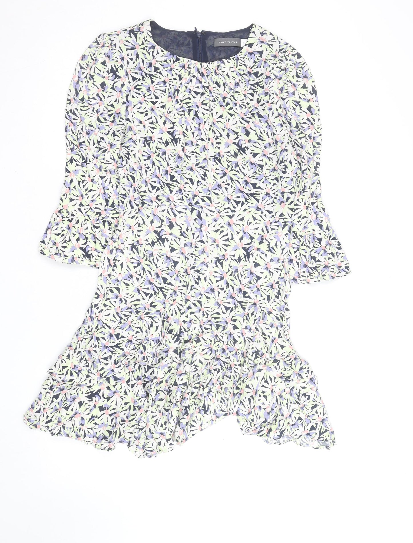 Mint Velvet Women's Multicoloured Floral Fit & Flare Dress Size 8