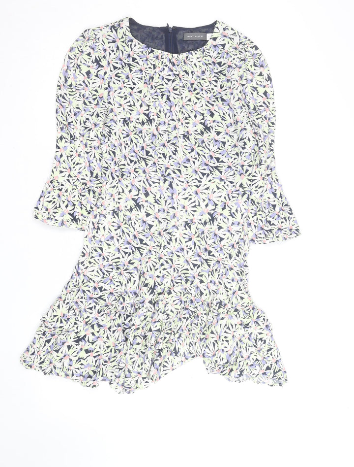 Mint Velvet Women's Multicoloured Floral Fit & Flare Dress Size 8