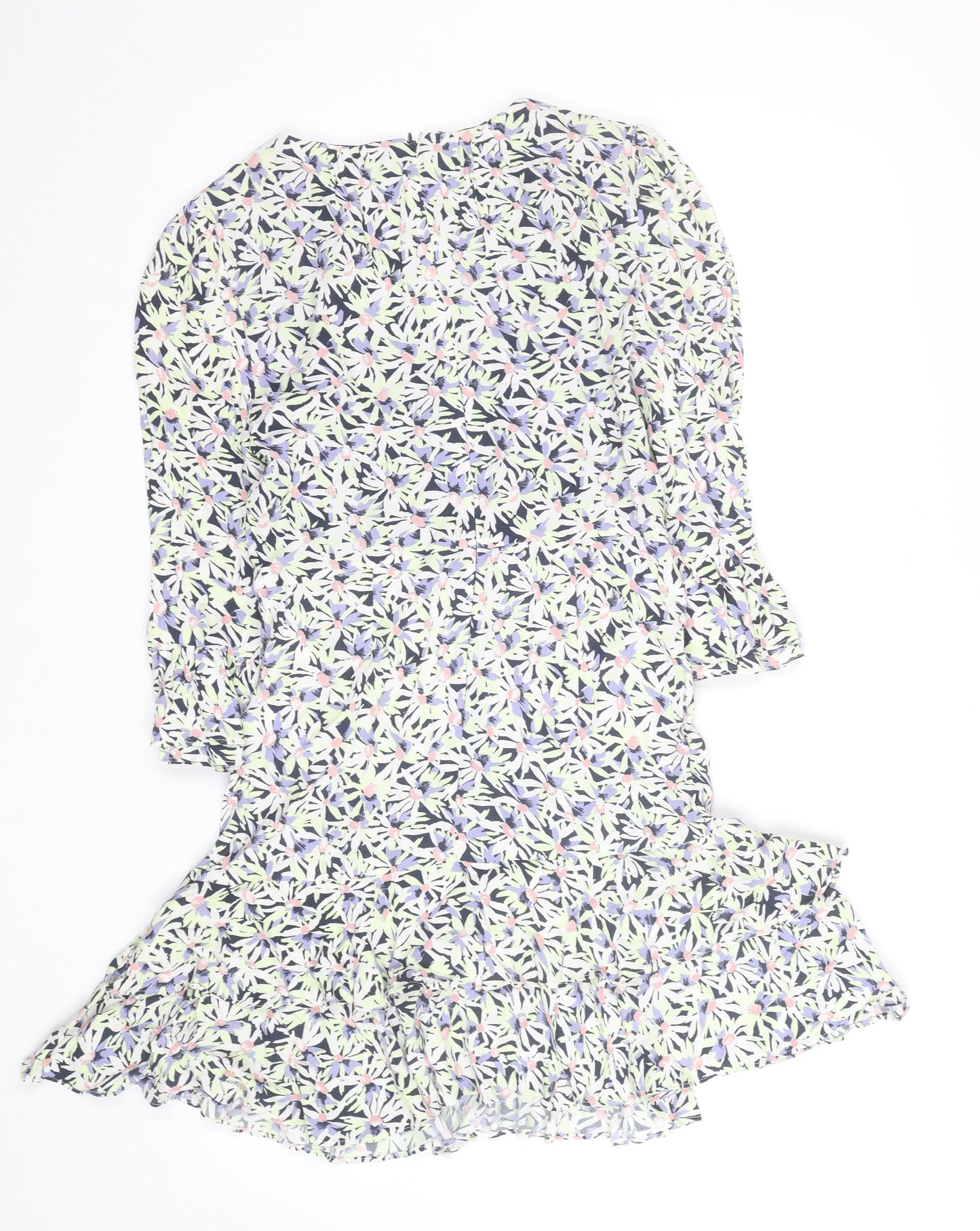 Mint Velvet Women's Multicoloured Floral Fit & Flare Dress Size 8