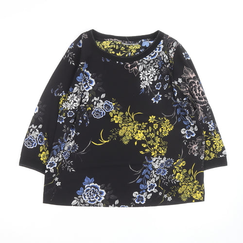 Fransa Womens Multicoloured Floral Tunic Blouse S 3/4 Sleeve