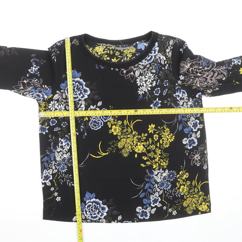 Fransa Womens Multicoloured Floral Tunic Blouse S 3/4 Sleeve