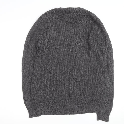Next Men's Grey Cable-Knit Crew Neck Jumper Size M