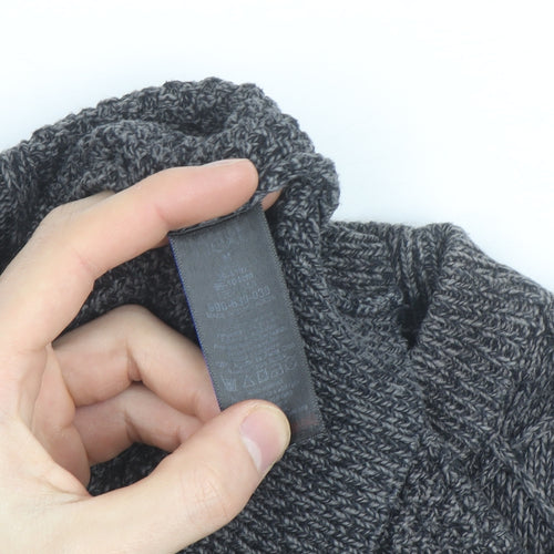 Next Men's Grey Cable-Knit Crew Neck Jumper Size M
