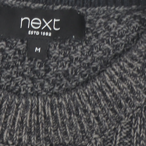 Next Men's Grey Cable-Knit Crew Neck Jumper Size M